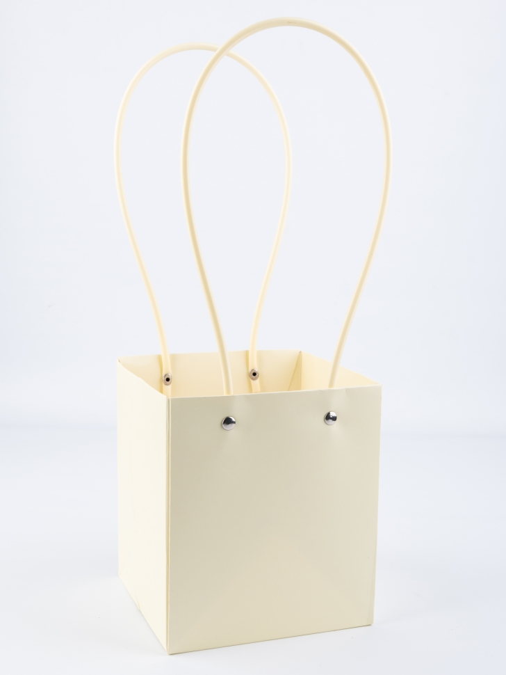 Сумочка для цветов 13х15х12,5см кремовый