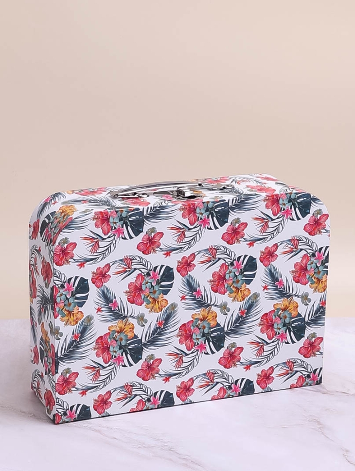 Коробка чемодан 20,2x16x8,2см T221-8 гибискус Коробка чемодан 20,2x16x8,2см T221-8 гибискус