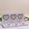Подсвечник сердца трех на 3 свечи 24,5х12х9,5см