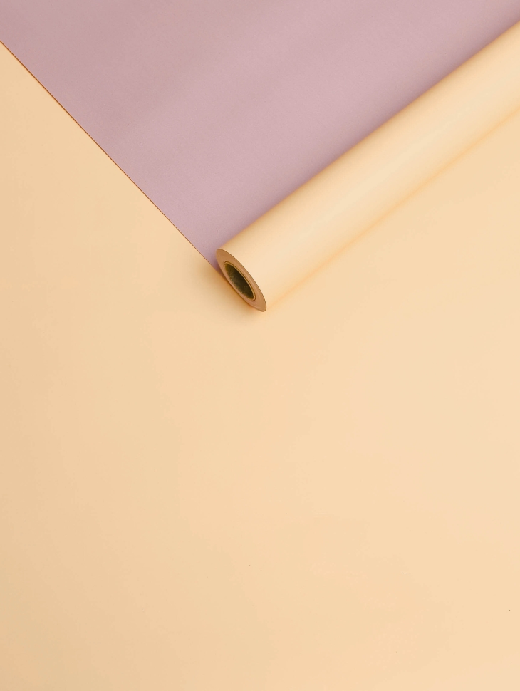 Пленка матовая 60мкм 58см х 10м 2-х сторонняя Розовое золото, персиковый