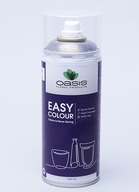 Спрей Краска Easy Colour 400мл с блестками серебро