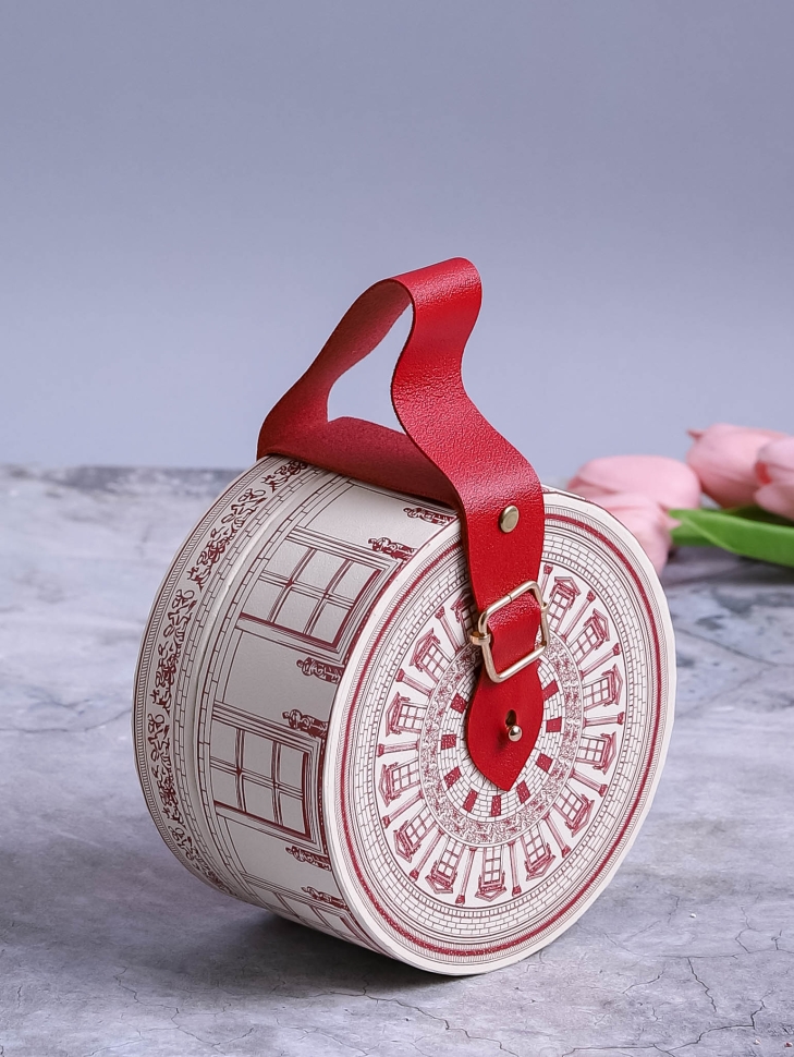 Коробка цилиндр 14х14х5см Замок