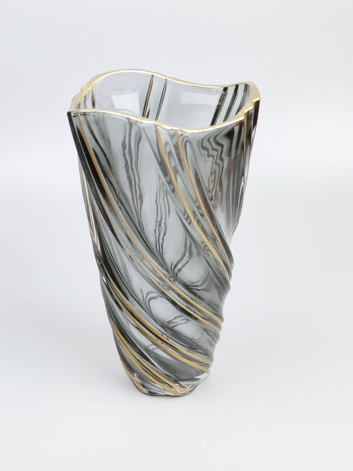 Ваза стекло Неоклассика цветная h24 d13см К Цветок графит Ваза стекло Неоклассика цветная h24 d13см К Цветок графит