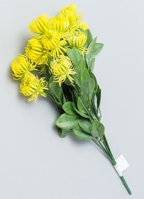 ИЦ Букет Шишки 42см 5 веток d3,5см желтый ИЦ Букет Шишки 42см 5 веток d3,5см желтый