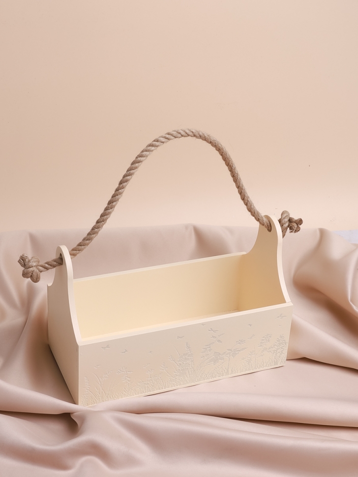 Ящик Ботаника H24,5/8.3х24,5х12,5см № 1 ванильный