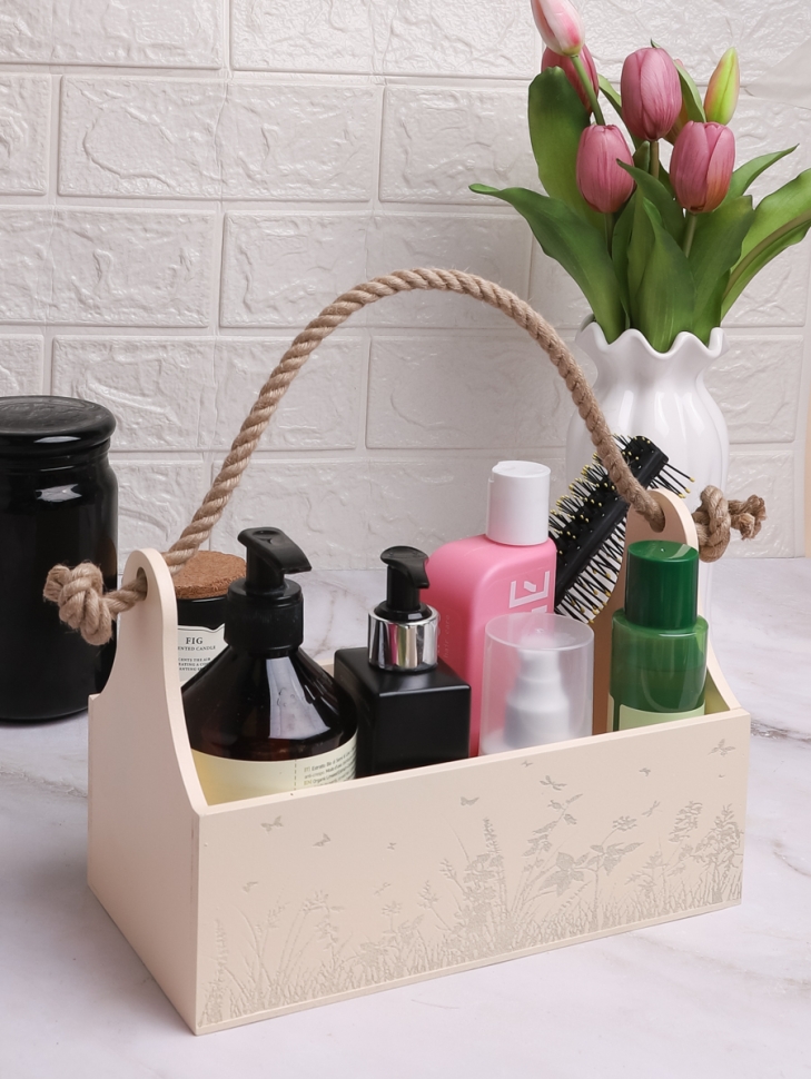 Ящик Ботаника H24,5/8.3х24,5х12,5см № 1 ванильный