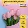 Пленка матовая 65мкм 58см х 10м РЦ горох белый на розовом/голубой Пленка матовая 65мкм 58см х 10м РЦ горох белый на розовом/голубой