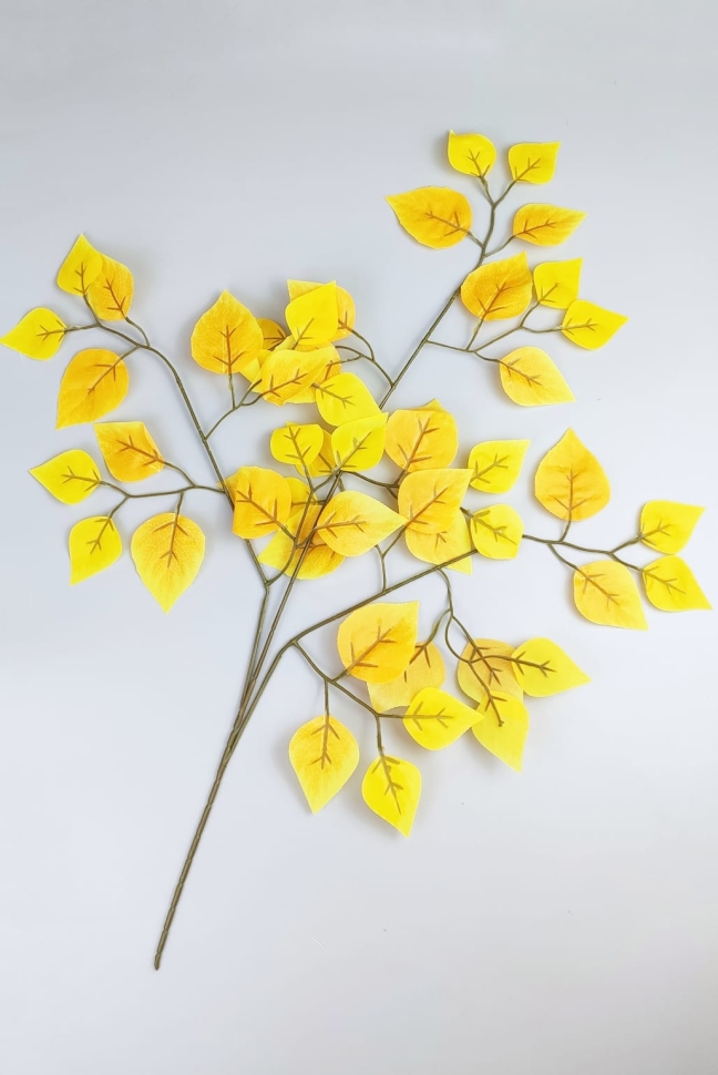 ИЦ Ветка Береза 68см 3 ветки желтый ИЦ Ветка Береза 68см 3 ветки желтый