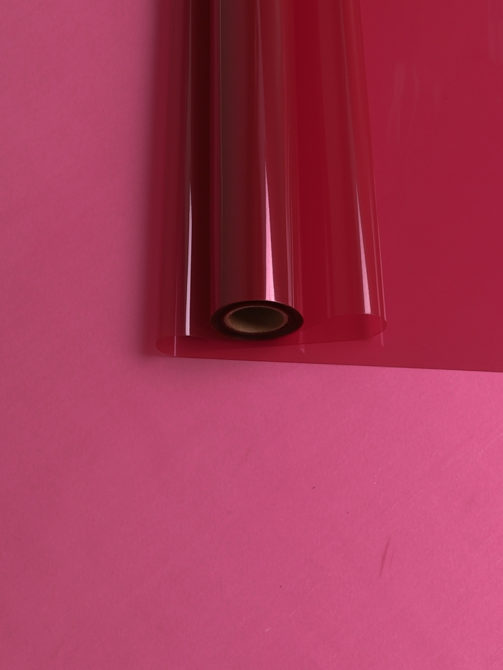 Пленка цветная 45 мкм 58см х 10м гласс красный Пленка цветная 45 мкм 58см х 10м гласс красный