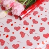 Пленка цветная Сердца Love is 70см  красный