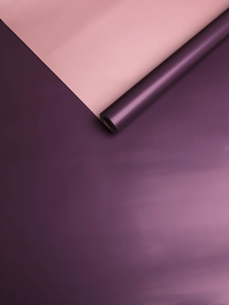 Пленка матовая 60мкм 58см х 10м 2-х сторонняя Розовое золото, фиолетовый