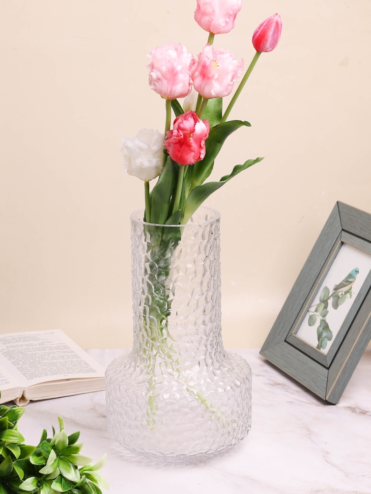 Ваза стекло h28 d17см К 166 прозрачный Ваза стекло h28 d17см К 166 прозрачный