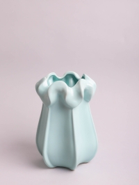 Ваза керамика 20х8см 536M голубой