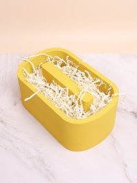 Пенобокс для цветов 29х30х12см Цифры 0 желтый