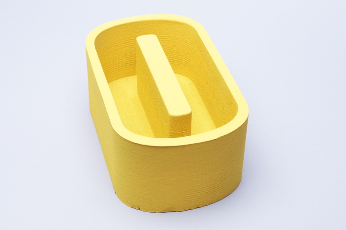 Пенобокс для цветов 29х30х12см Цифры 0 желтый