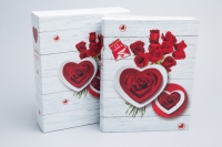 Фотоальбом 200 фото 10х15см 9314, сердца и букет роз