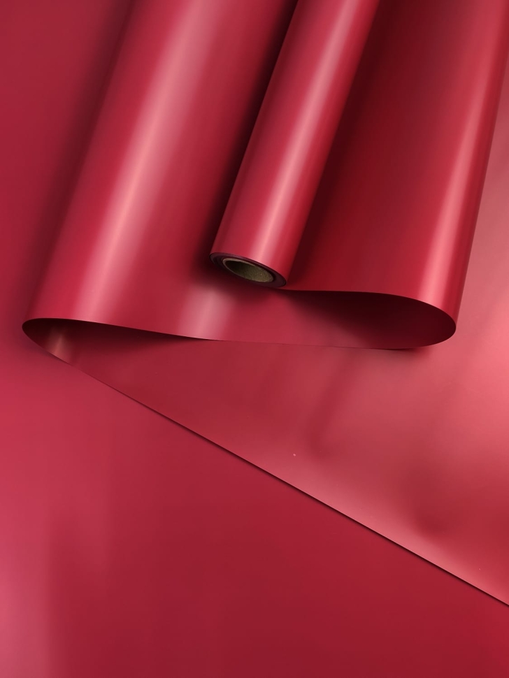 Пленка матовая 50мкм 58см х 10м Флора винный