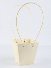 Сумочка для цветов 12х8х12,5см М114 кремовый