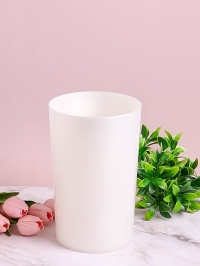 Ваза пластик гладкая H23см D15 конус Инфинити перламутр