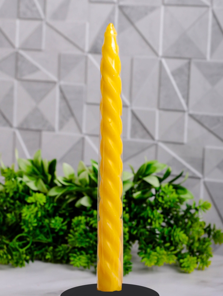 Свеча витая 25x250мм желтый
