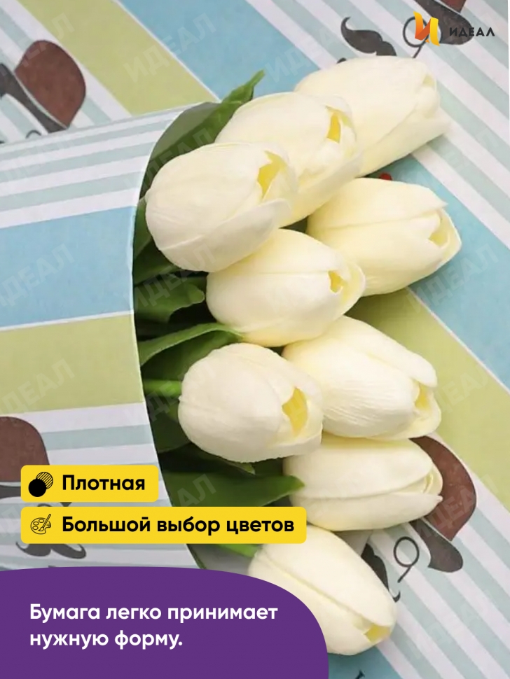 Бумага крафт 70г/м2. 50см х10м беленая Мистер твистер Бумага крафт 70г/м2. 50см х10м беленая Мистер твистер