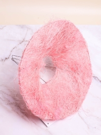 Каркас для букета сизаль гладкий 25см розовый светлый