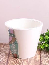 Кашпо из пластика &quot;Классика&quot; 5л. h19.5см,d23 белый