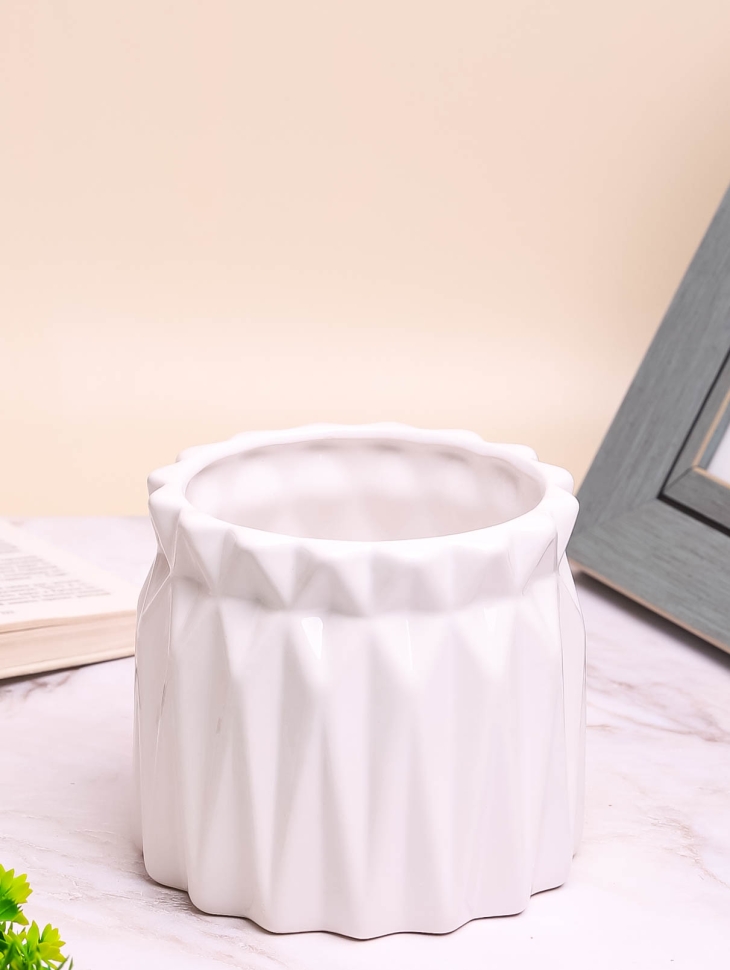 Ваза керамика 13х12см LZL-85 белый Ваза керамика 13х12см LZL-85 белый