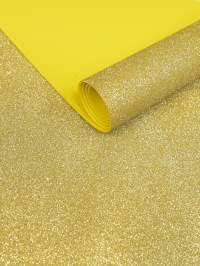 Фоамиран глиттерный 60х70см 1,8мм 1лист. золото