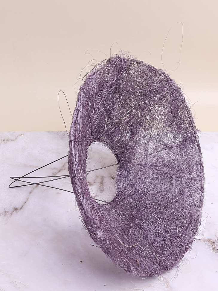 Каркас для букета сизаль гладкий 25см сиреневый Каркас для букета сизаль гладкий 25см сиреневый