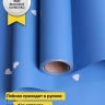 Пленка матовая 60мкм 58см х 10м РЦ сердца белые на синем Пленка матовая 60мкм 58см х 10м РЦ сердца белые на синем
