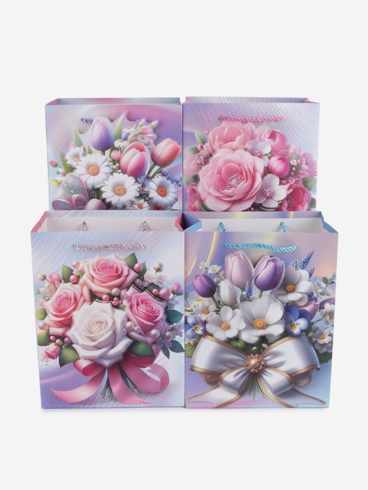 Сумочка Цветы 1010 18х23x10см микс