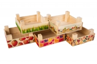 Ящик деревянный 13х13хh5см мини с рисунком