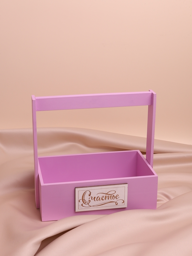 Ящик Флора H25/8.3х24,5х13см Счастье сиреневый