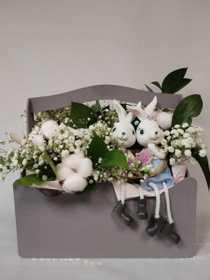 ИЦ Хлопок на ножке 10шт 35см розовый светлый