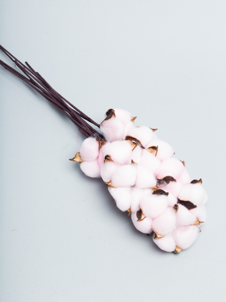 ИЦ Хлопок на ножке 10шт 35см розовый светлый