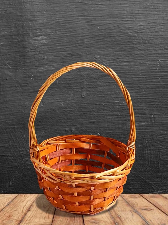 Корзина плетеная (ива) 28х28х32см S-28-3 коричневый