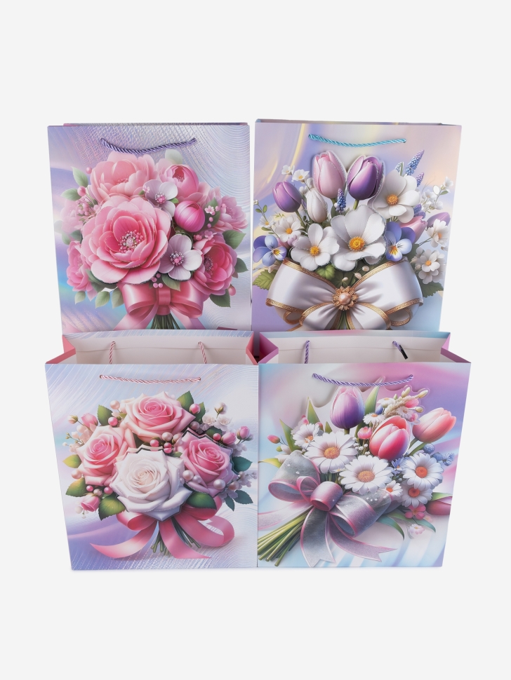 Сумочка Цветы 1010 26х32x10см микс