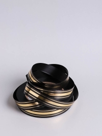 Лента золотая полоса 2/50 РД черная