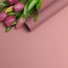 Пленка матовая 55мкм 58см х 10м Romantic розовый пыльный