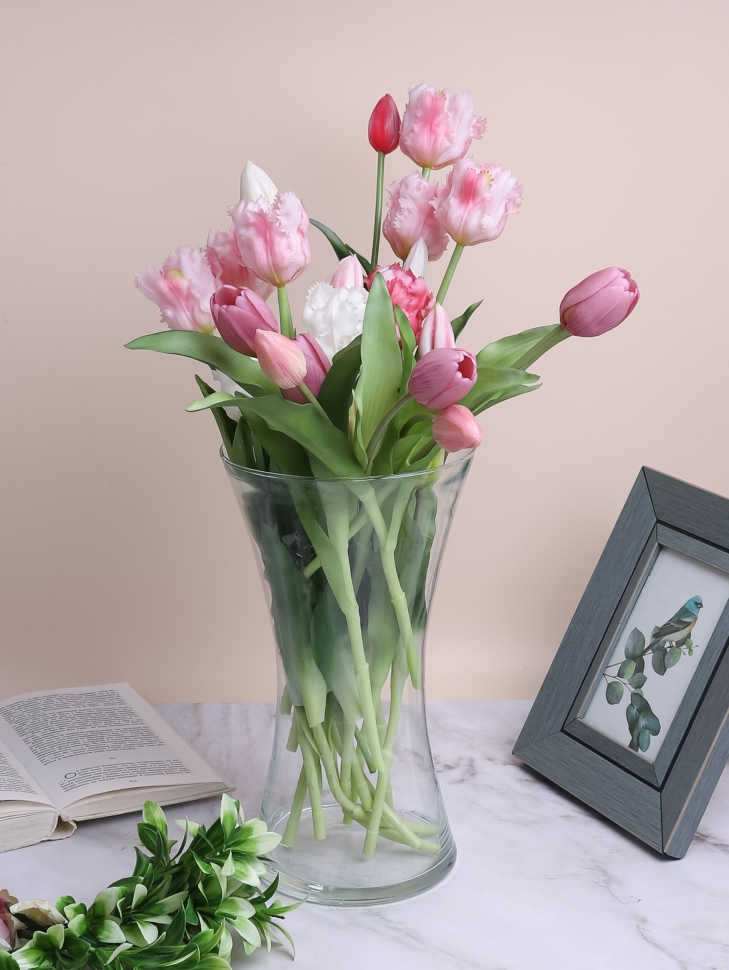 Ваза стекло 2556 Люксембург D17,5x30см талия