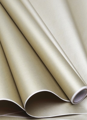 Бумага белая крафт 50г/м2, 70см x 10м, Тонировка 2-х сторонняя, золото/золото Бумага белая крафт 50г/м2, 70см x 10м, Тонировка 2-х сторонняя, золото/золото