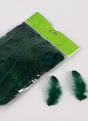 Перья цветные  9см, П темно-зеленый