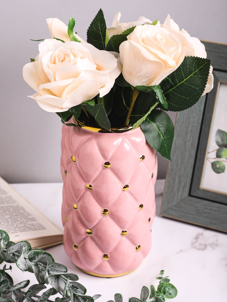 Ваза керамика 20х11,5см ZG 2001-3 розовый Ваза керамика 20х11,5см ZG 2001-3 розовый