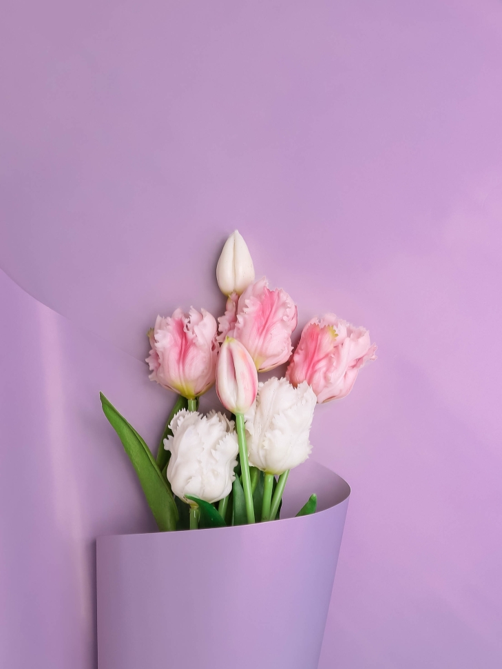 Пленка матовая 50мкм 58см х 10м Флора сиреневый пыльный Пленка матовая 50мкм 58см х 10м Флора сиреневый пыльный