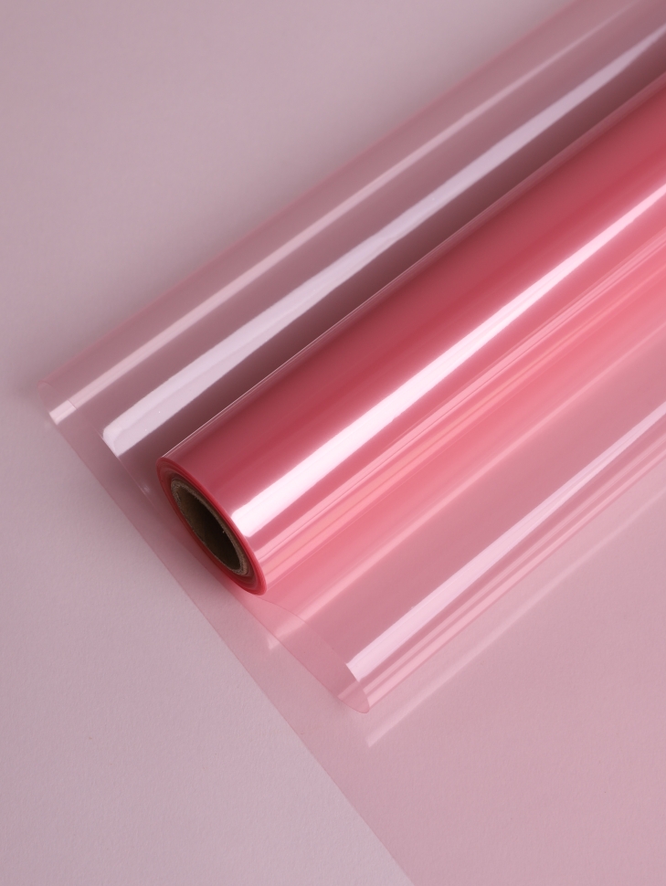 Пленка цветная 45 мкм 58см х 10м гласс розовый жемчуг Пленка цветная 45 мкм 58см х 10м гласс розовый жемчуг