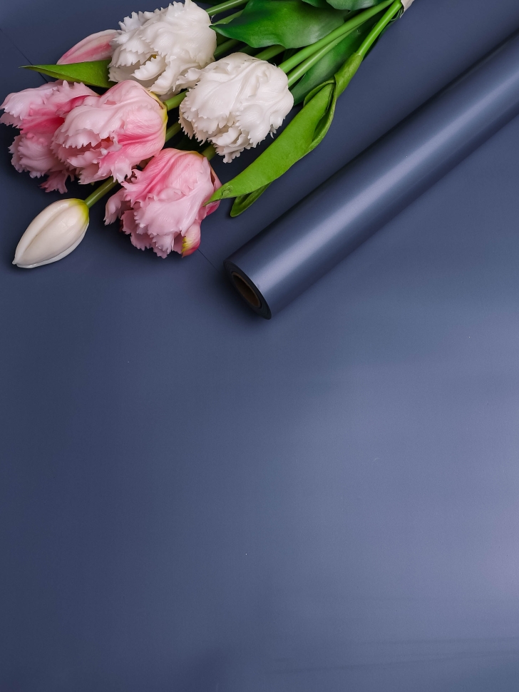 Пленка матовая 70мкм 58см х 10м Магия синий Пленка матовая 70мкм 58см х 10м Магия синий