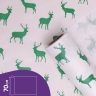 Бумага белая крафт 50г/м2, 70см x 10м, Северные олени, зеленый