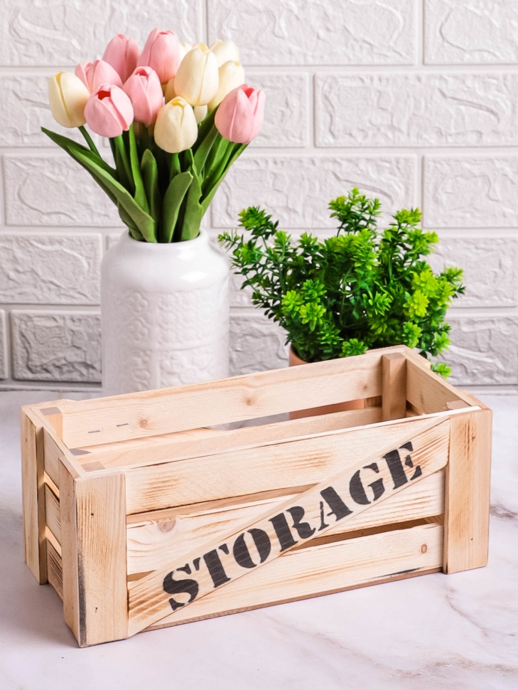 Ящик деревянный интерьерный 30х12х12см "Storage" экзотик Ящик деревянный интерьерный 30х12х12см "Storage" экзотик