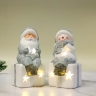 Фигурка декоративная НГ  7х7,6х13,8 с подсветкой Дед Мороз/Снеговик микс